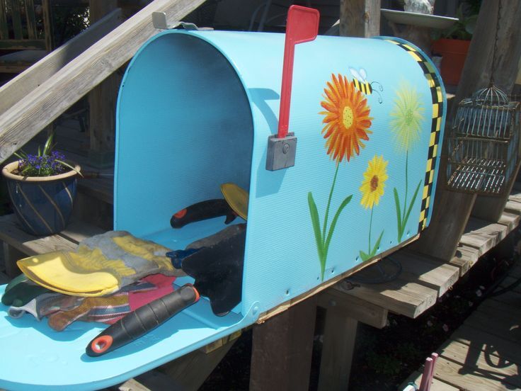 My mailbox garden tool shed, love it! Now I don't have to go searching ... My mailbox garden tool shed, love it! Now I don't have to go searching ...