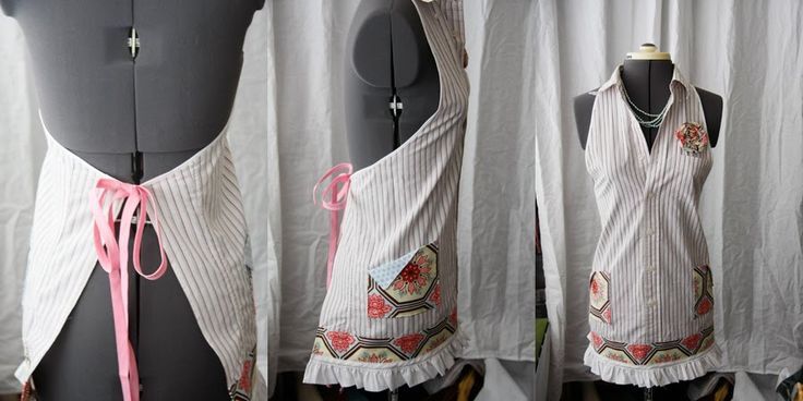 In My Apron Pocket: Apron from a mans shirt tutorial | Men's shirt ... In My Apron Pocket: Apron from a mans shirt tutorial | Men's shirt ...