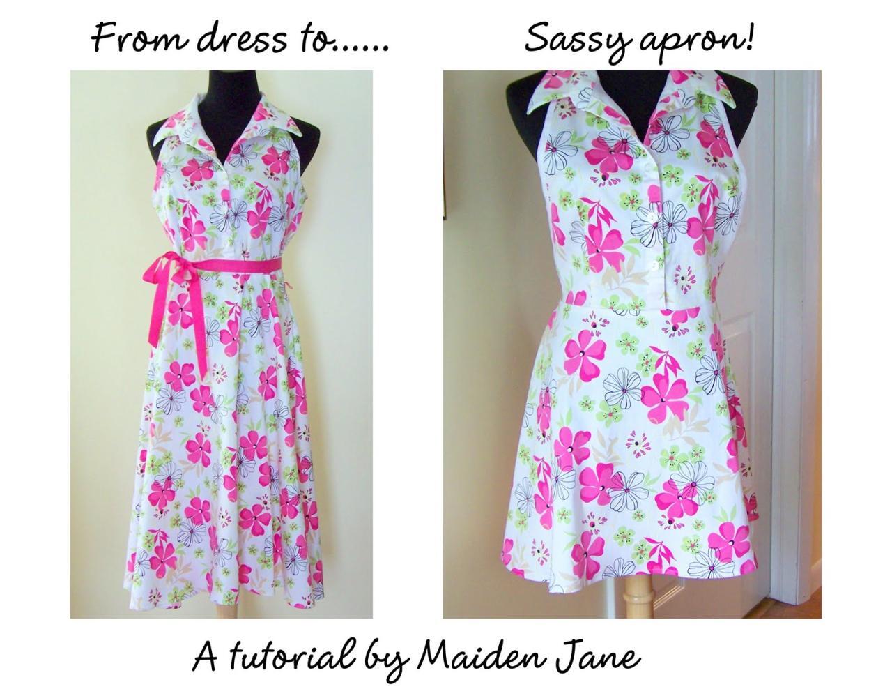 Upcycle a Dress into a Sassy Apron | Maiden Jane Upcycle a Dress into a Sassy Apron | Maiden Jane