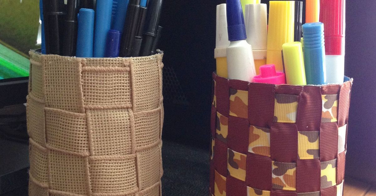 How to Make Pen and Pencil Holders from Recycled Tin Cans | Hometalk How to Make Pen and Pencil Holders from Recycled Tin Cans | Hometalk